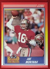 1990 Score #594 Joe Montana QB Record Breakers 49'ers - Pristine