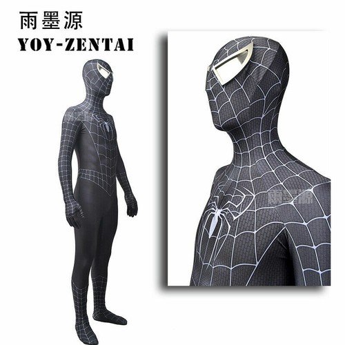 The Amazing 3 Spiderman Black Venom Costume Customized High Quality Zentai Suit - Picture 2 of 5