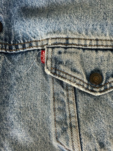Vintage Levi's Sherpa gefütterte Denim Jeansjacke Gr. L Made In USA 90er UNGLAUBLICH - Bild 7 von 9