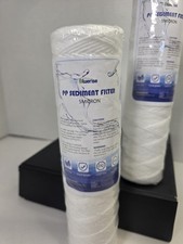 2 Pack 10" x 2.5" String Wound Sediment Water Filter Whole House RO 5 Micron