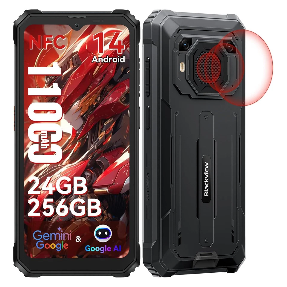 Blackview BV6200 Plus Outdoor Smartphone 24GB+256GB 6,56" Android 14 Handy NFC