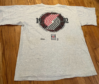 VTG 1992 Salem Sportswear x First Round Sports Portland Trailblazers Shirt Sz XL