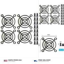 4pc 50mm Fan Guard Grill Black with Screws for Computer Cooling