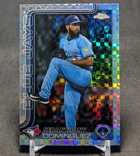 Seranthony Dominguez X-Fractor 2025 Topps Chrome Update Card #USC100 Blue Jays