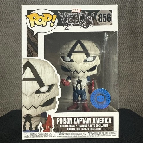 Funko Pop Marvel Venom 856 Poison Captain America Pop in a Box Exclusive