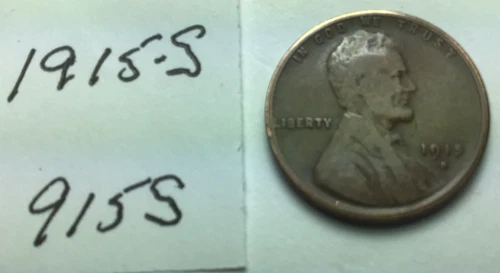1915 S; Wheat Penny in Good condition