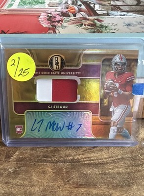 2023 Panini Chronicles - Gold Standard RC Jersey Auto C.J. Stroud Prime /25 Rare