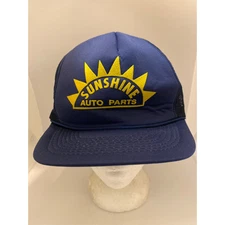 Vintage Sunshine Auto Parts Trucker SnapBack hat 1980s J22