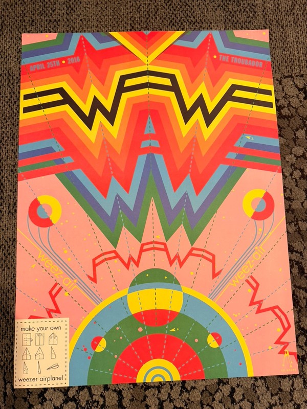 WEEZER - KII ARENS -concert poster 
