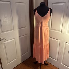 ASOS Orange Dress Size 0 Spaghetti Straps 100% Cotton