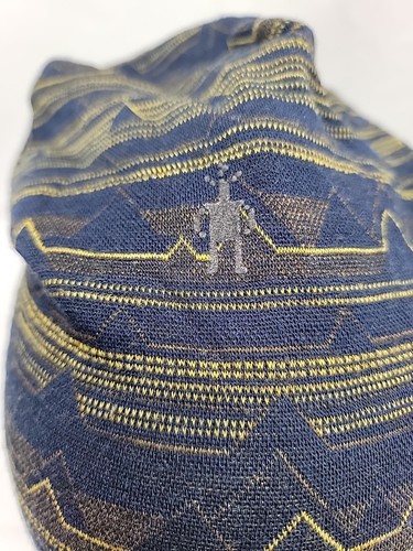 Smartwool Beanie Hat Navy Blue/Yellow Stripes 100% Merino Wool One Size - Picture 3 of 8