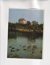 G705) Postcard, MOOSBURG Castle in Carinthia with ducks on the pond (older...