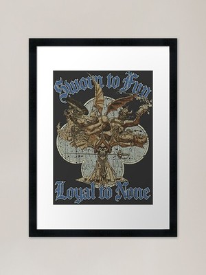 Sworn To Fun Loyal To None 1974 Fra gerahmtes Wandbild Poster Leinwanddruck Bild
