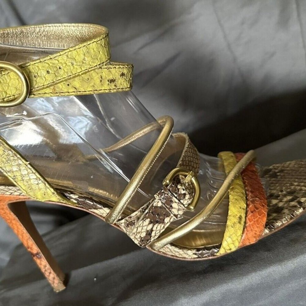 Coach Florence Women's Heels Printed Python Snake… - image 2