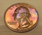 1964  Gem Proof Quarter 90% Silver MONSTER    TONING  #609 ~ 18