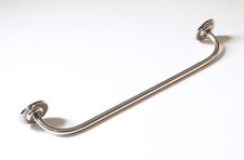 antique nickel towel bar rod holder  vtg deco towel victorian kitchen bath old