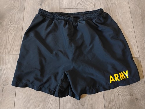Black US Army Shorts Training Work Out Running Exercise Gym Medium Lined