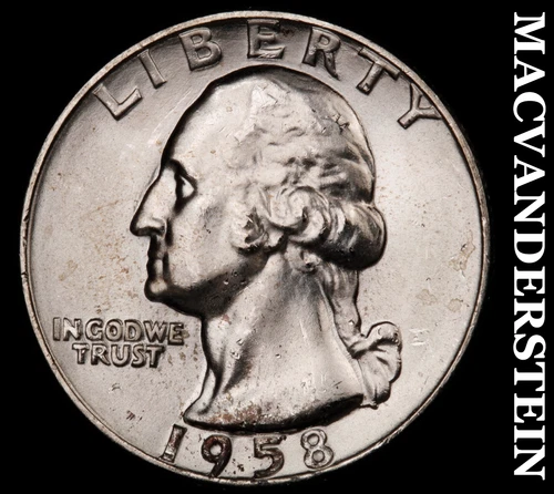 1958-D Silver Washington Quarter - Choice Gem Brilliant Unc  Lustrous  #i6472