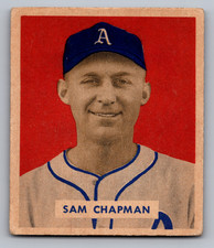 1949 BOWMAN #112 SAM CHAPMAN A'S