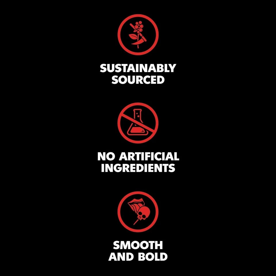 Café Death Wish, Orgánico y Comercio Justo, Tostado Medio, 16 Onzas (Pack de 1)  Foto 3 de 4