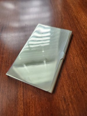 Tiffany & Co. Sterling Silver Business Card Case Holder Box No Mono