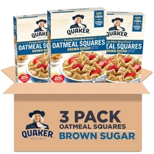 Oatmeal Squares Breakfast Cereal, Brown Sugar, 14.5Oz Boxes (3 Pack)