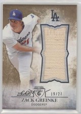 2015 Topps Triple Threads Unity Single Jumbo Relics Sepia 19/27 Zack Greinke n1u