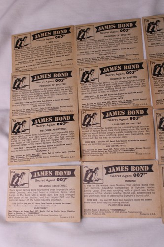 Lote 20 Tarjetas Coleccionables de Colección James Bond 007 Glidrose 1966 Thunderball - Imagen 5 de 6