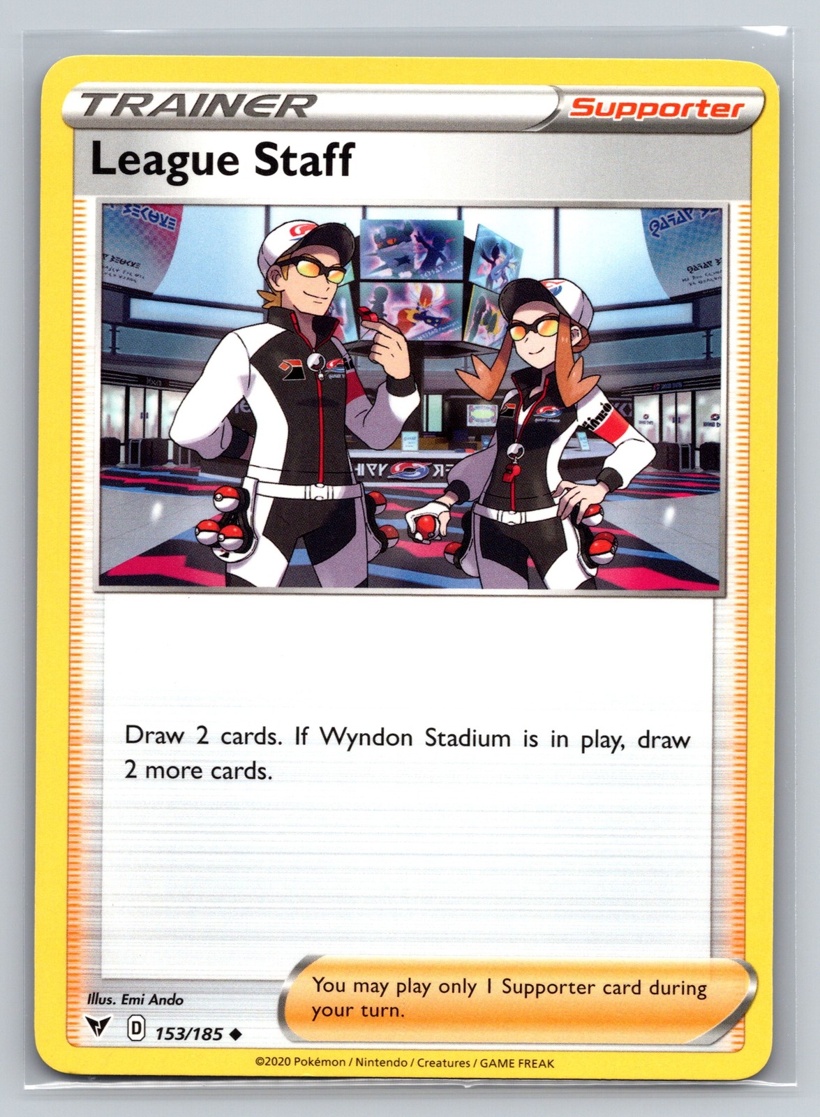 League Staff 153/185 Vivid Voltage Trainer Supporter Pokemon TCG Collectible
