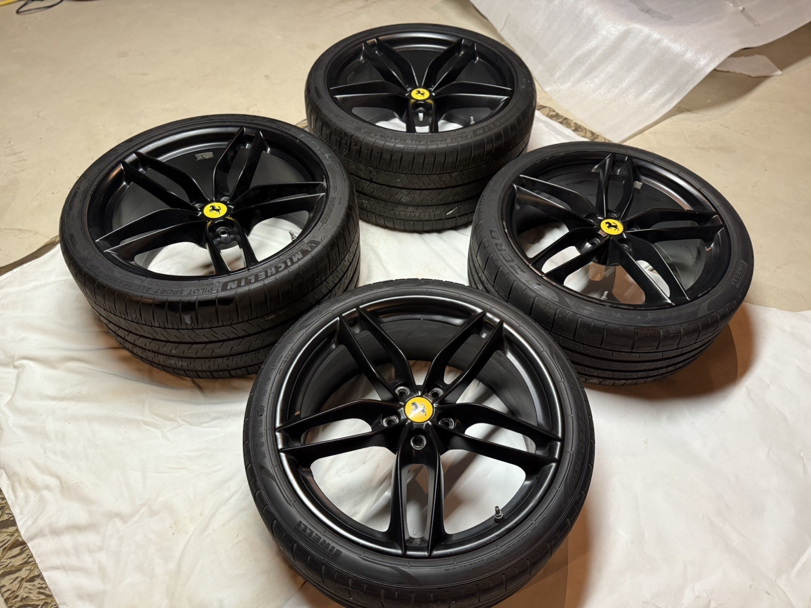 Ferrari 488 GTB F8 20" Wheels Set Of 4 Black OEM