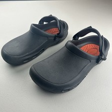 Crocs At Work Bistro Pro LiteRide M6 W7 Clog Black Slip Resistant