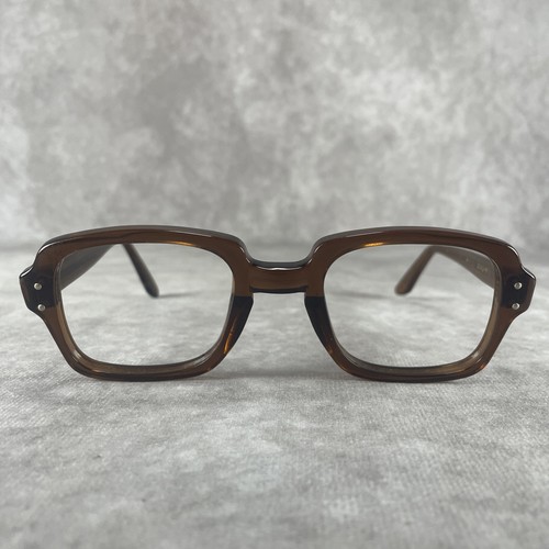 Vintage Military USS 4 1/2 - 5 3/4 Eyeglasses Frames Brown - 50-24 ROMCO - Picture 2 of 14