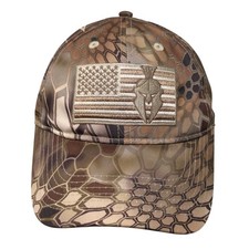 Kryptek American Flag Baseball Cap Multicolor One Size Adjustable Embroidered