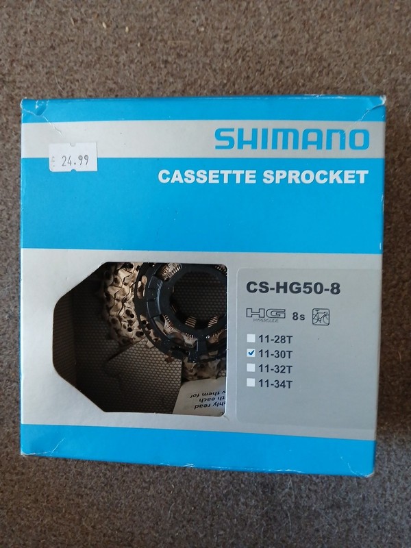New In Box Shimano Cassette Sprocket 8s 11-30T