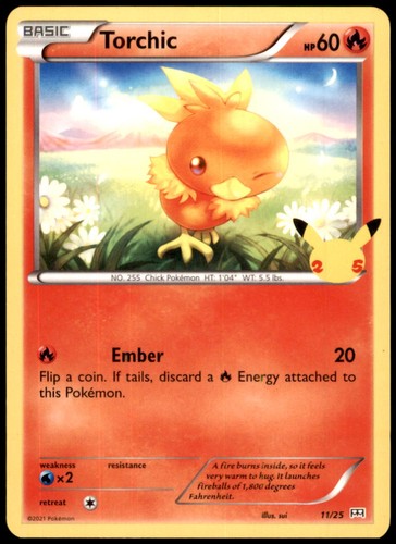 Pokemon - Torchic - 11/25 #011/025 - McDonald's 25th Anniversary Promos Promo