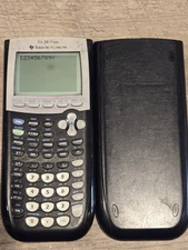 Texas Instruments TI-84 Plus Graphing Calculator Black W Cover No Battery Cover 