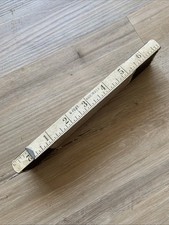 VTG 72" 6' Wood Extension Rule Metal Slide Folding Ruler Made In USA