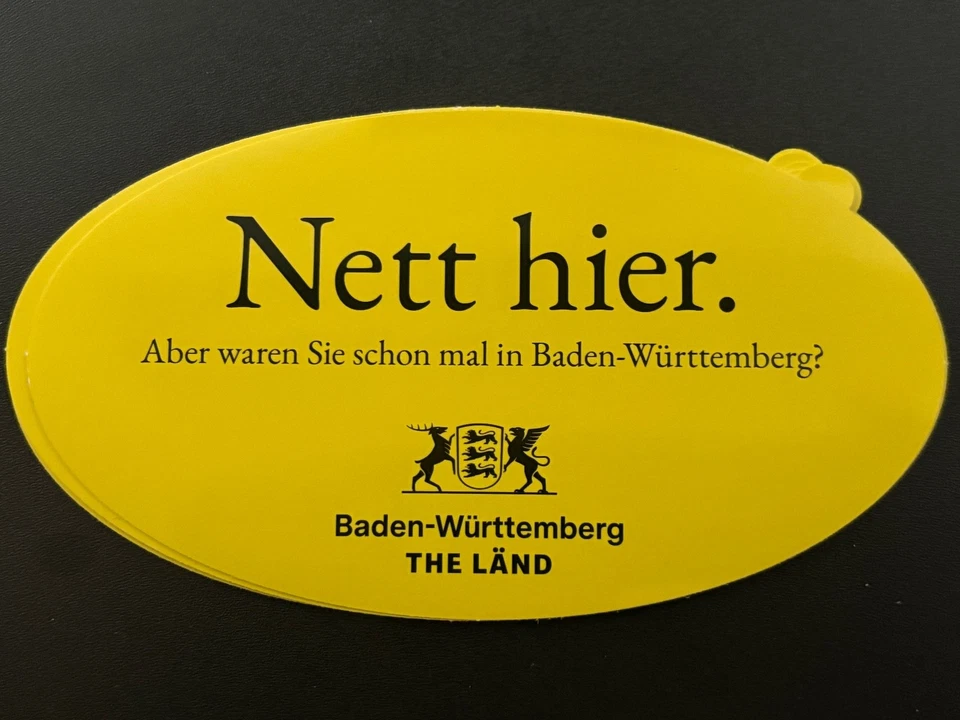 THE LÄND Sticker Nett hier. Aber waren Sie schon mal in Baden-Württemberg? 5 St.