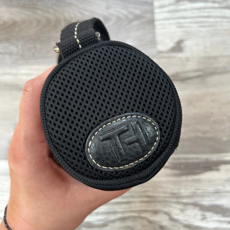 Tommy Hilfiger Bolso de Hombro Negro Nylon Forro Rosa Logo Y2K Mini Cartera Foto 3 de 4