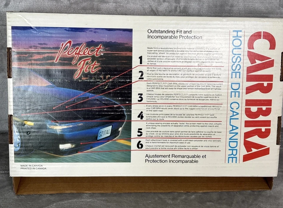 VTG 1990-1 Isuzu Impulse Perfect Fit Car Bra Housse De Calandre In Box - Image 3 of 4
