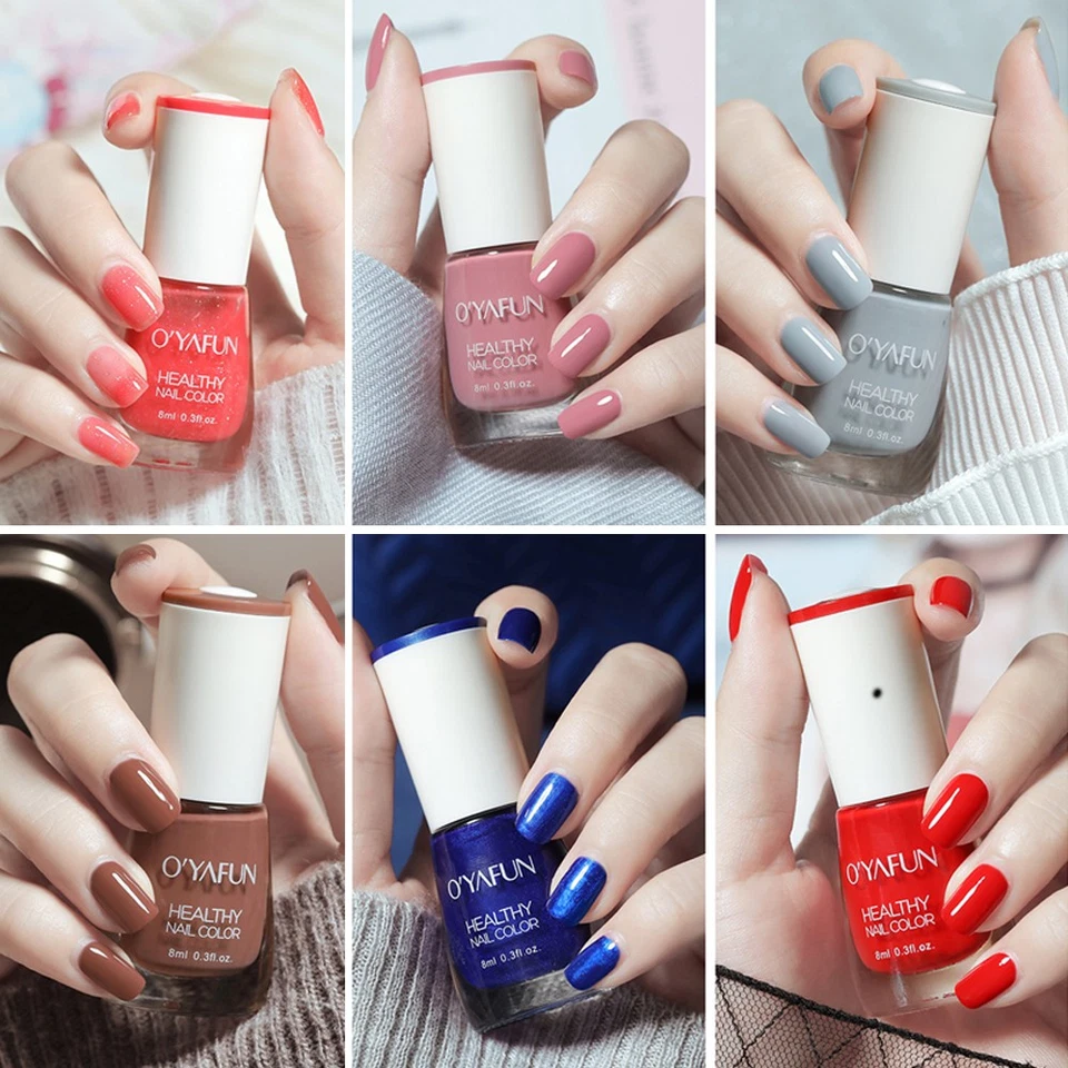 Waterproof Tearable Nail Polish Nail Varnish Gel Quick-drying Solid Color 8ml ∂ - Image 3 of 4