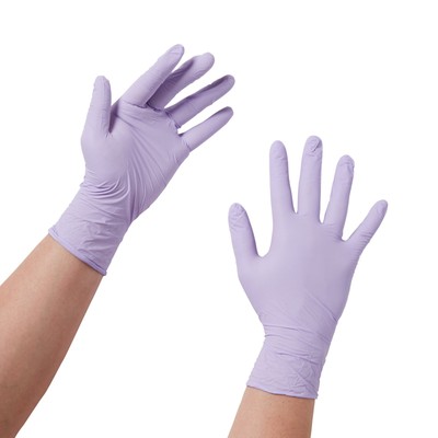 Halyard Lavender Nitrile Exam Glove Standard Cuff Length MEDIUM 2500 per Case