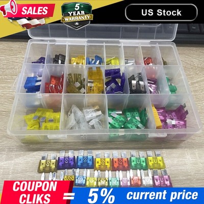 220X FORCar Blade Fuse Assortment Assorted Kit Blade Auto Truck Automotive Parts