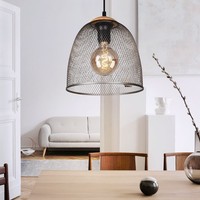 HäNgelampe Pendelleuchte Esstischlampe Metallgeflecht Wohnzimmerlampe H 150 Cm