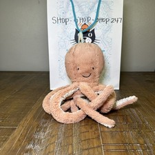 Jellycat London Large Odell Octopus Plush Pink Orange 9" Sitting 15” Tentacles