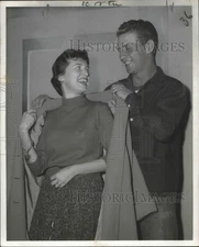 1956 Press Photo Jane Andry and Ronnie Giroir in Magnificent Obsession.