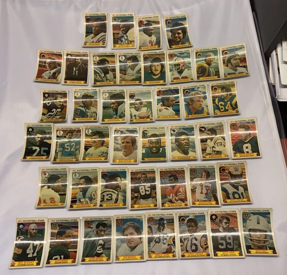 1980 Stop N Go 3-D NFL Football Stars Incomplete Partial Card Set 42 of 48 - Image 2 of 4