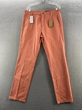 A.P.C Pants Mens Large Orange Coral Chino 34x35 Pantalon Sport Straight Leg