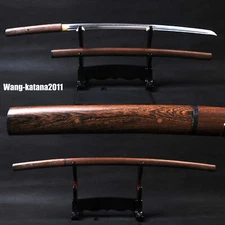 Razor Sharp Japanese Samurai Katana Practical Rosewood Shirasaya Sword T10 Steel