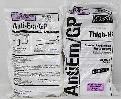 Jobst AntiEm/GP Thigh-Hi Elastic Stockings XXL Calf Circumfrance Regular Leg See